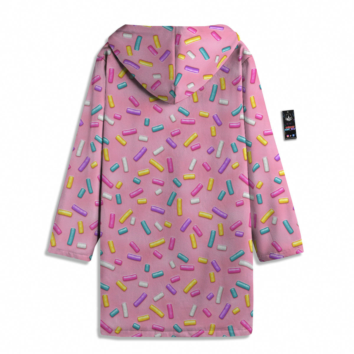 Glazed Donut Pink Print Pattern Men's Windbreaker Jacket-grizzshop