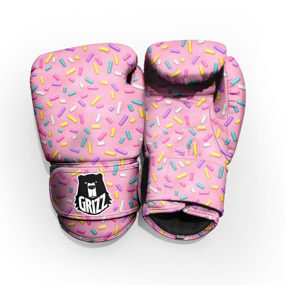 Glazed Donut Pink Print Pattern Pro Boxing Glove