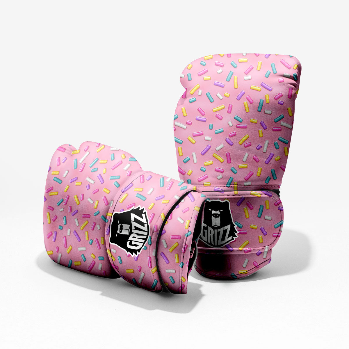 Glazed Donut Pink Print Pattern Pro Boxing Glove