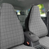 Glen Plaid White And Black Print Car Seat Covers-grizzshop