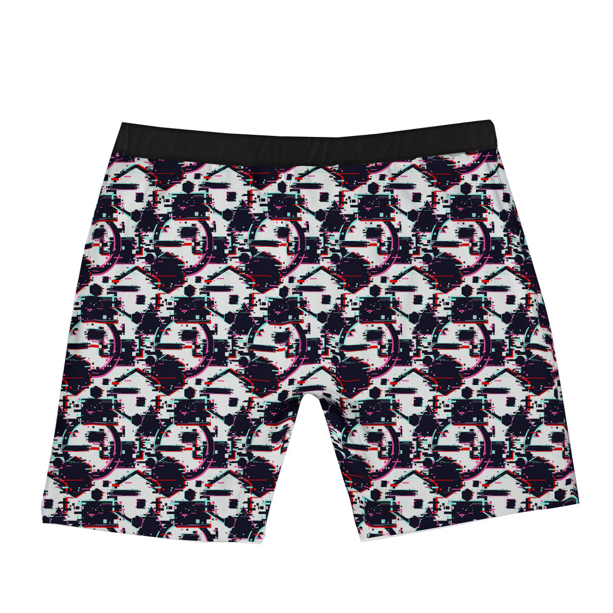 Glitch Effect Print Pattern Boxer Briefs-grizzshop