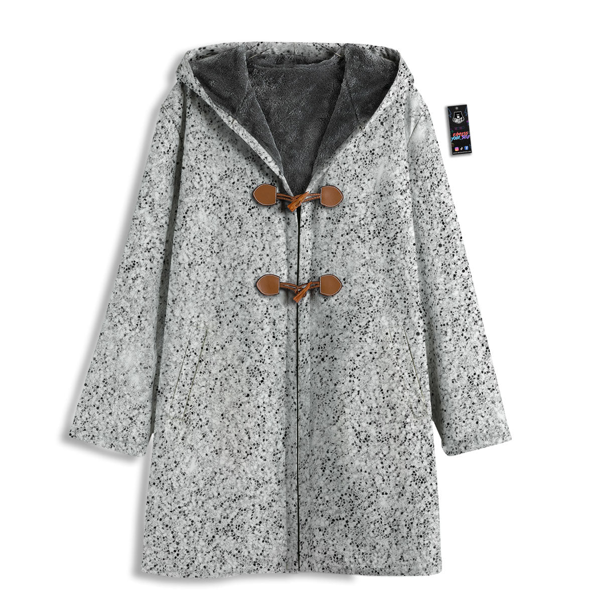 Glitter Artwork Light Silver Print Men's Windbreaker Jacket-grizzshop