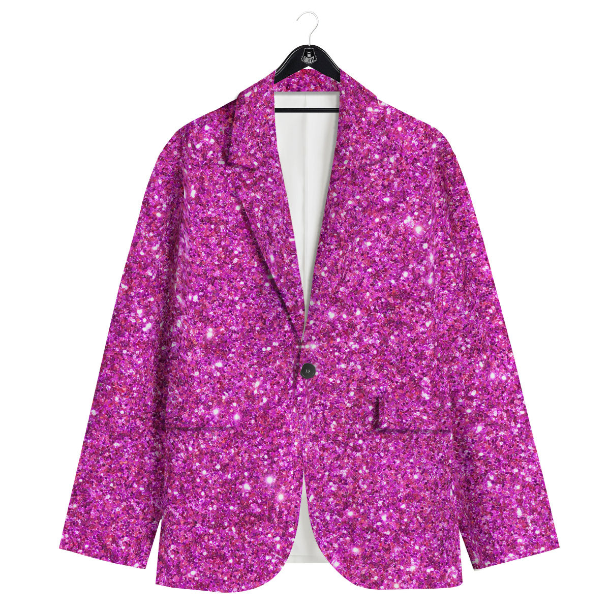 Glitter Artwork Magenta Pink Print Men's Sport Coat-grizzshop