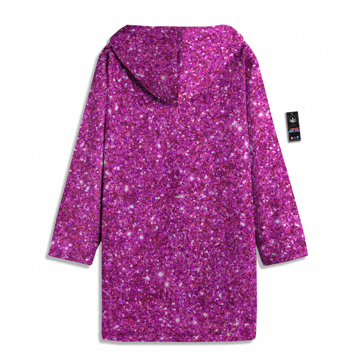 Glitter Artwork Magenta Pink Print Men's Windbreaker Jacket-grizzshop