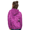 Glitter Artwork Magenta Pink Print Women's Hoodie-grizzshop