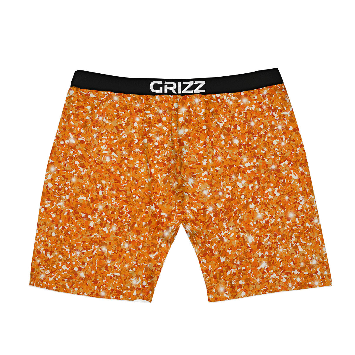 Glitter Artwork Orange Print Boxer Briefs-grizzshop