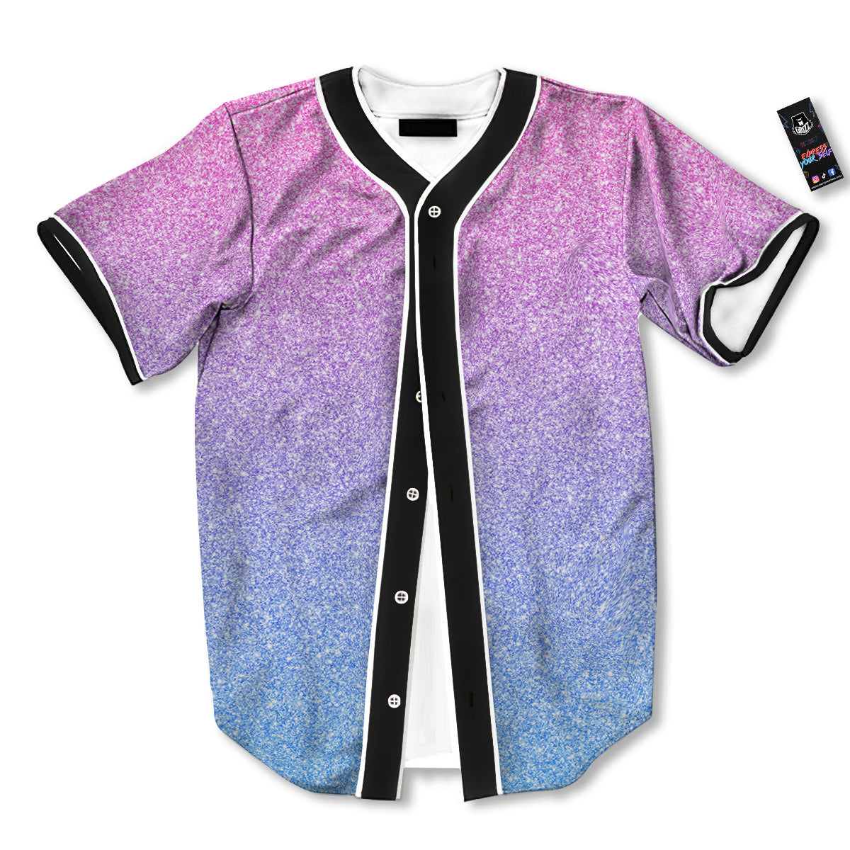 Glitter Artwork Pastel Print Pattern Baseball Jersey-grizzshop