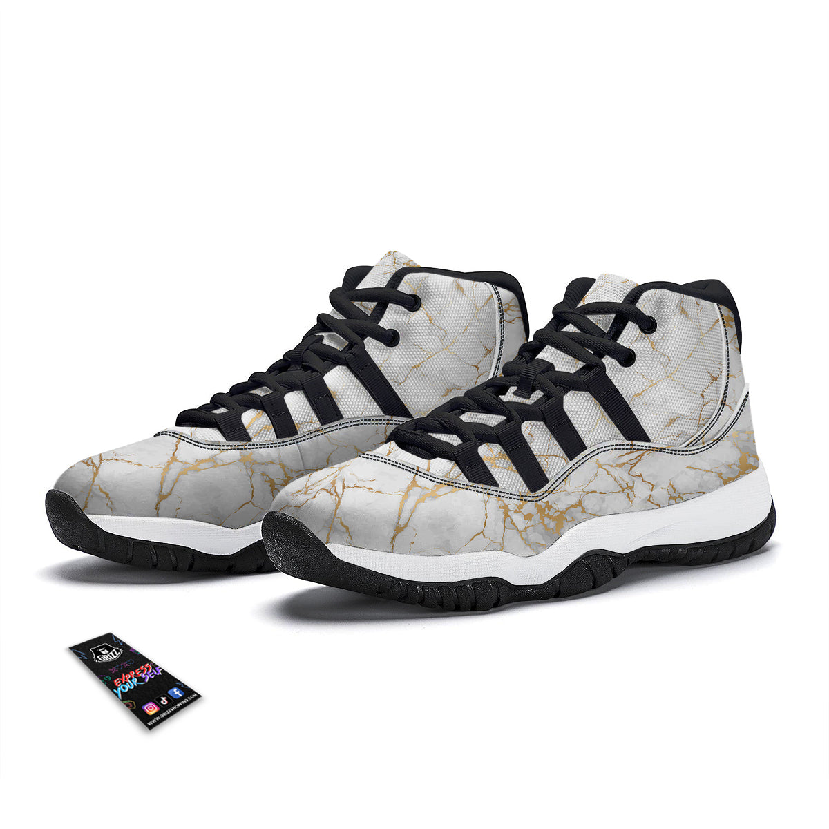 Glitter Artwork Pastel Print Pattern Black Bball Shoes-grizzshop