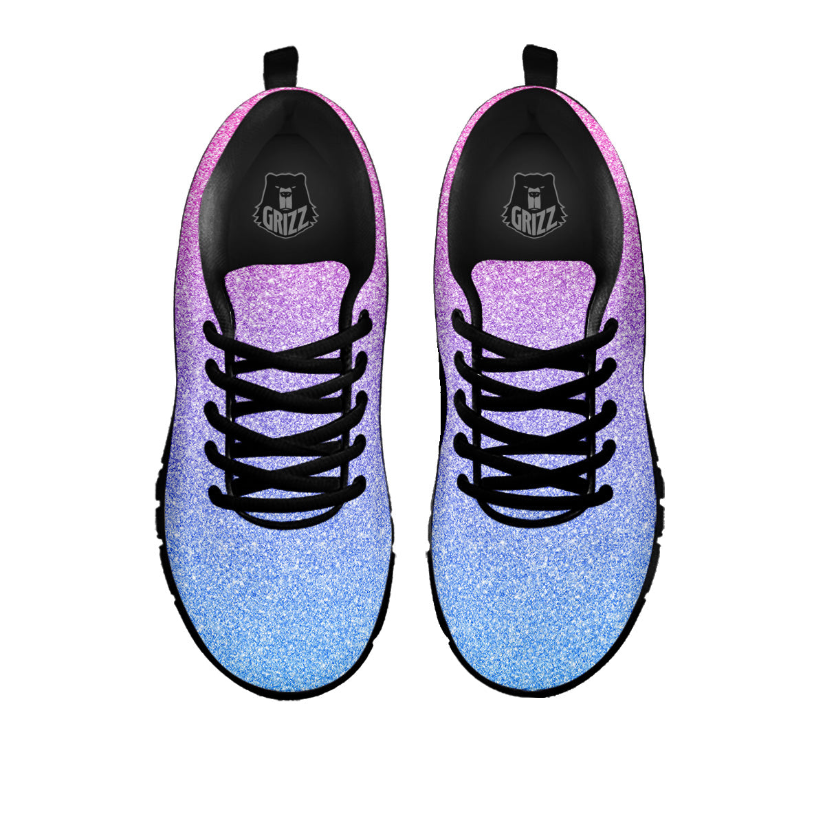 Glitter Artwork Pastel Print Pattern Black Sneaker-grizzshop