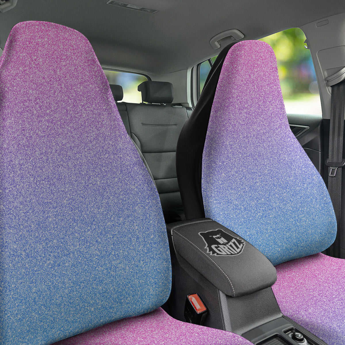 Glitter Artwork Pastel Print Pattern Car Seat Covers-grizzshop