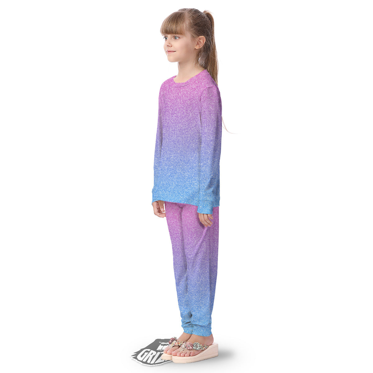 Glitter Artwork Pastel Print Pattern Kid's Pajamas-grizzshop
