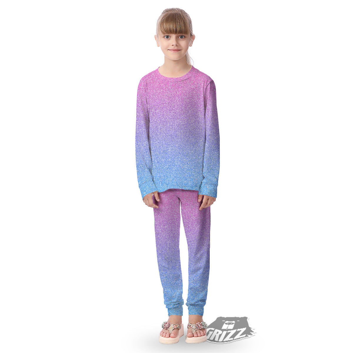 Glitter Artwork Pastel Print Pattern Kid's Pajamas-grizzshop