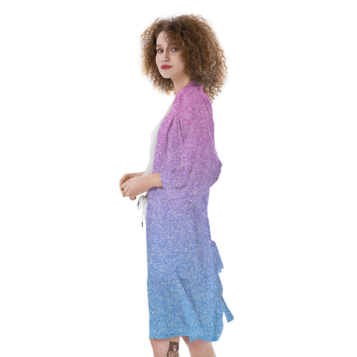 Glitter Artwork Pastel Print Pattern Kimono-grizzshop