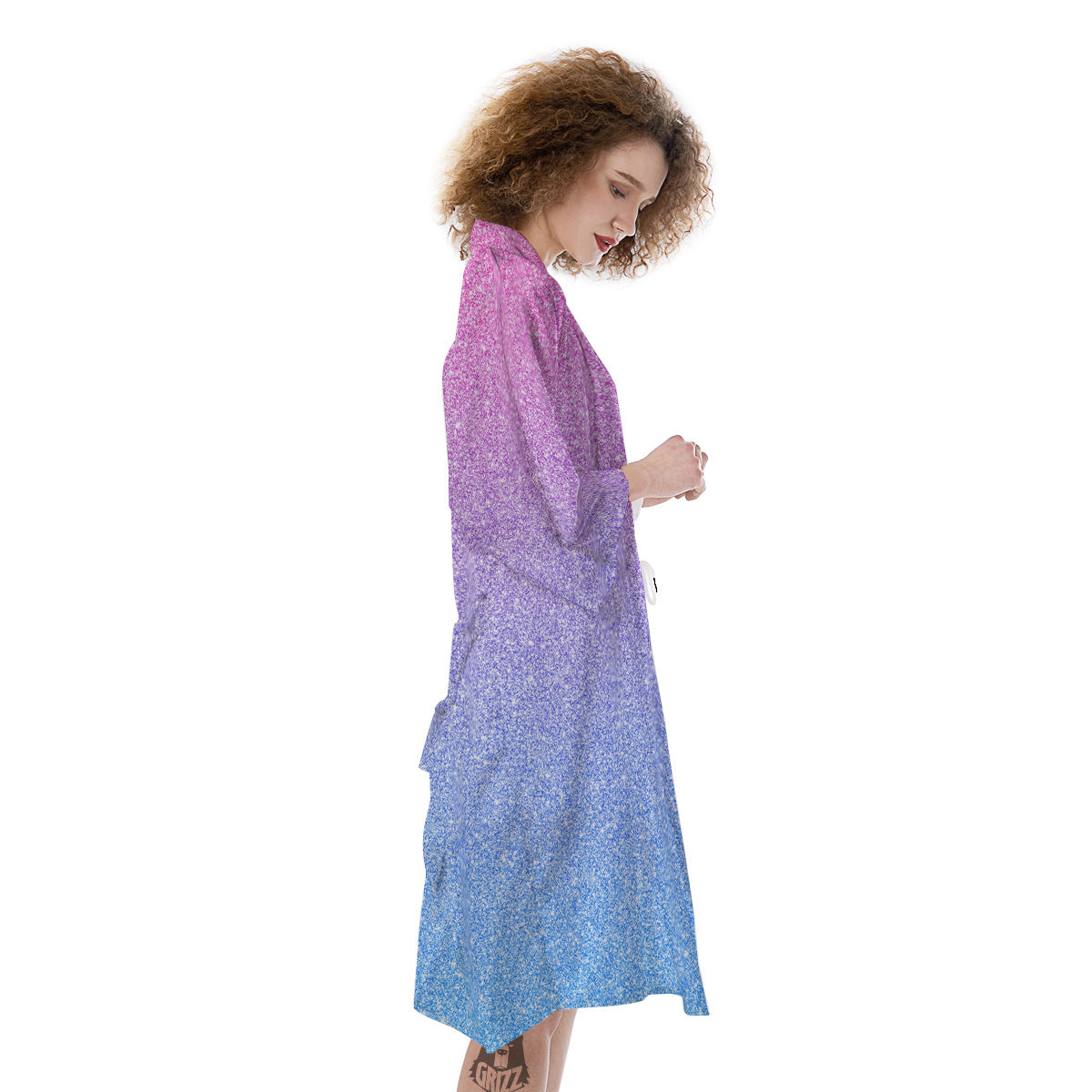 Glitter Artwork Pastel Print Pattern Kimono-grizzshop
