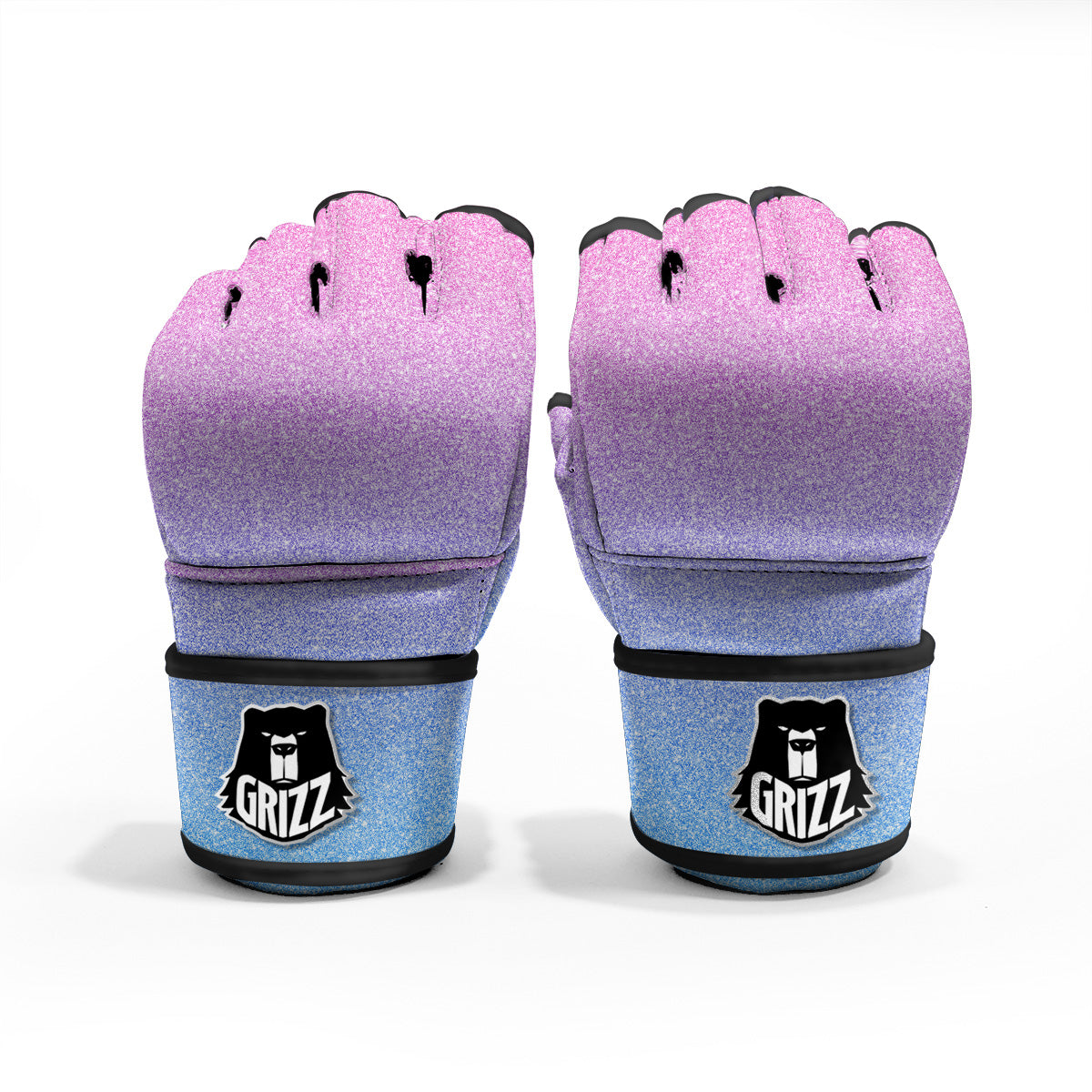 Glitter Artwork Pastel Print Pattern MMA Gloves-grizzshop
