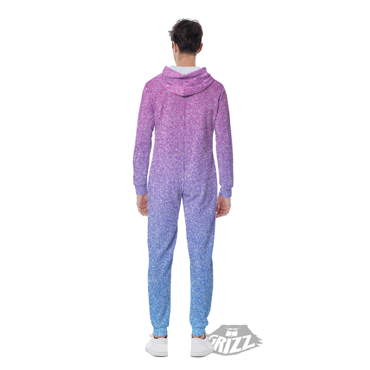Glitter Artwork Pastel Print Pattern Men's Jumpsuit-grizzshop
