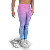 Glitter Artwork Pastel Print Pattern Men's Leggings-grizzshop