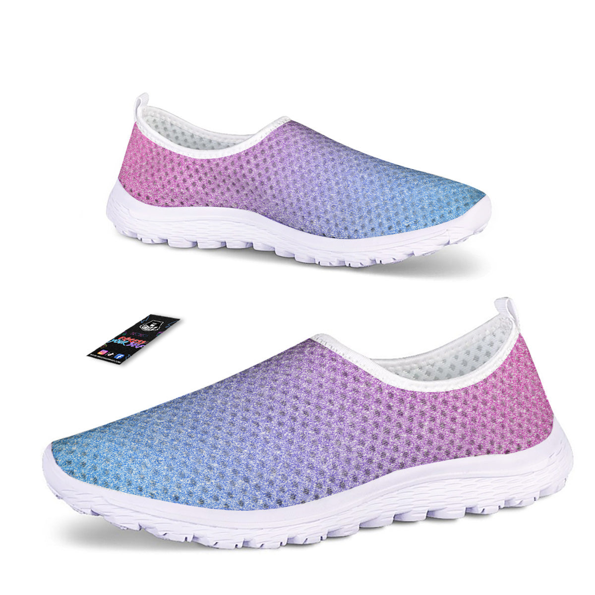 Glitter Artwork Pastel Print Pattern Nurse Shoes-grizzshop