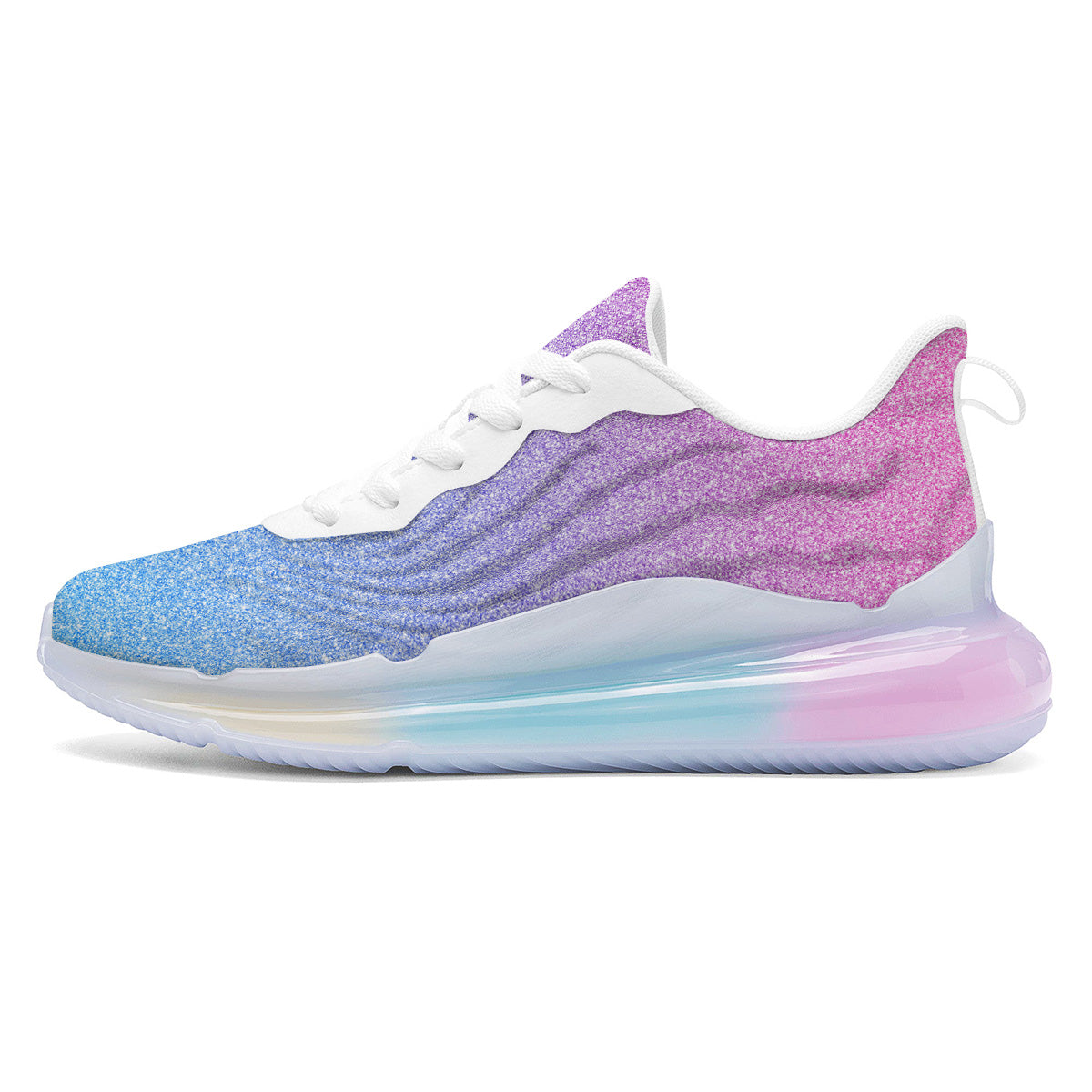 Glitter Artwork Pastel Print Pattern Running Sneakers-grizzshop