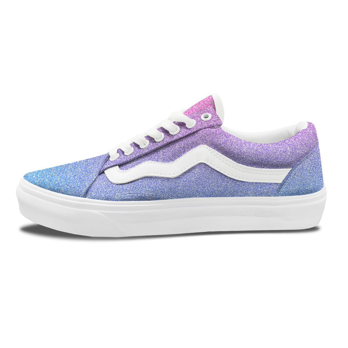 Glitter Artwork Pastel Print Pattern Skate Shoes-grizzshop