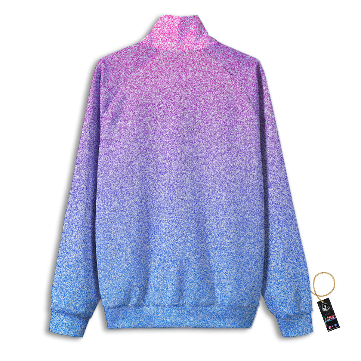 Glitter Artwork Pastel Print Pattern Track Jacket-grizzshop