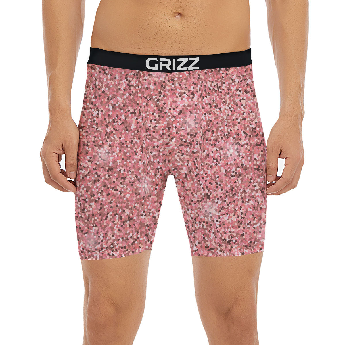 Glitter Artwork Pink Print Boxer Briefs-grizzshop