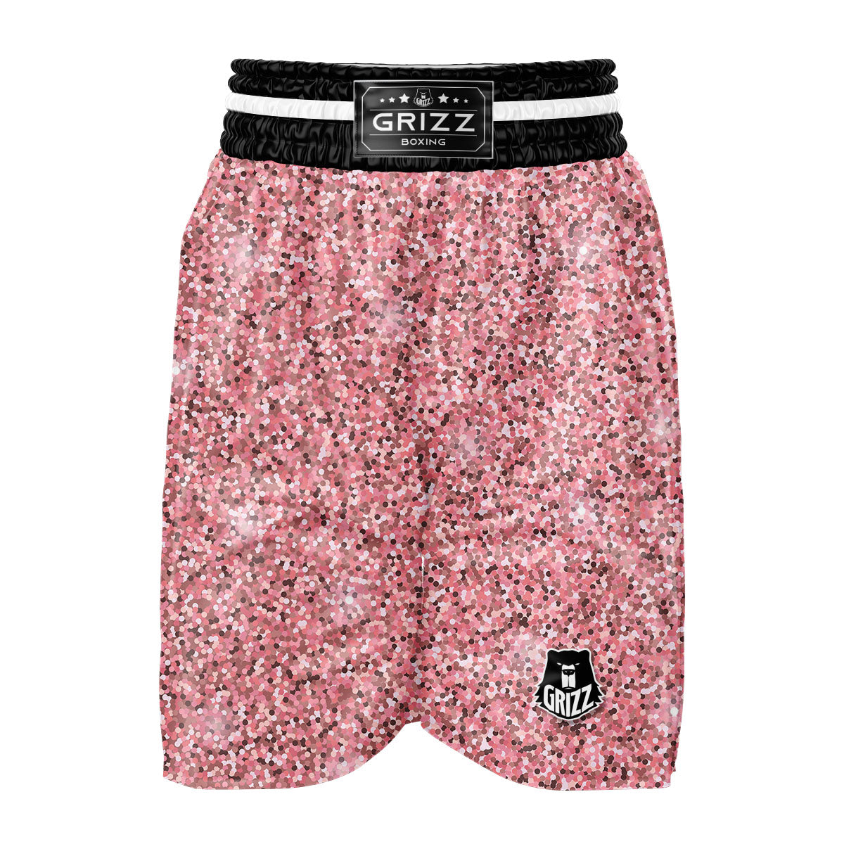 Glitter Artwork Pink Print Boxing Shorts-grizzshop
