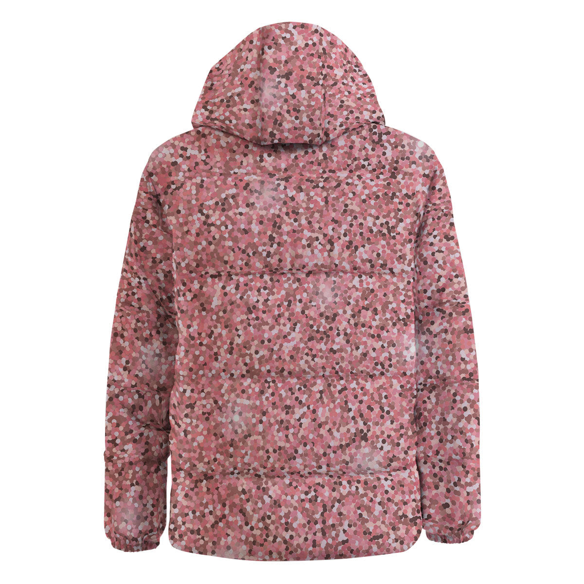 Glitter Artwork Pink Print Down Jacket-grizzshop