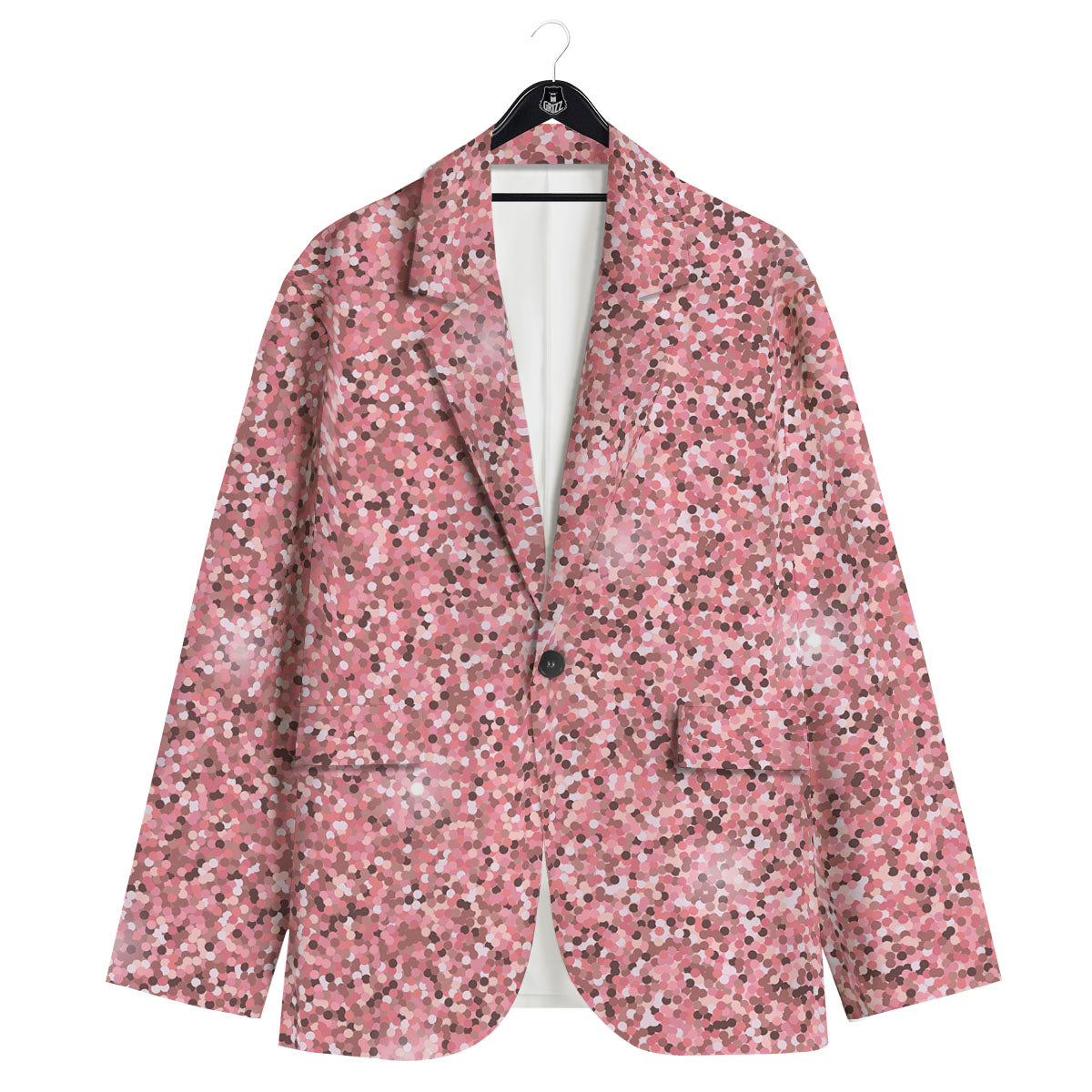 Glitter Artwork Pink Print Men's Sport Coat-grizzshop