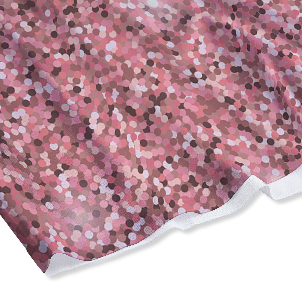 Glitter Artwork Pink Print Mesh Shorts