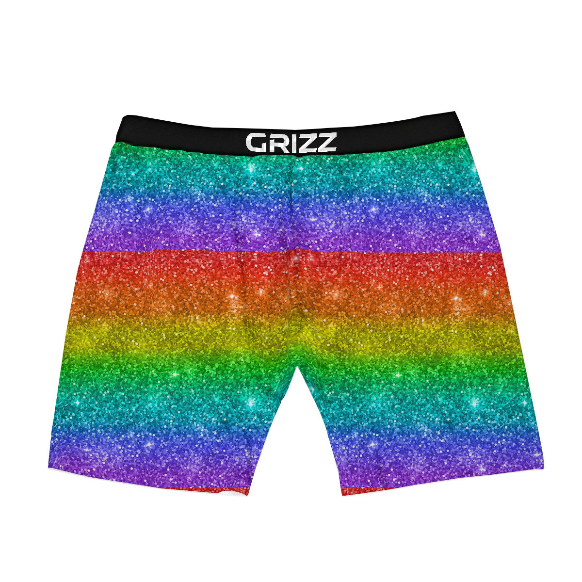 Glitter Rainbow Print Pattern Boxer Briefs-grizzshop