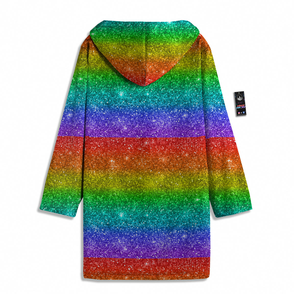 Glitter Rainbow Print Pattern Men's Windbreaker Jacket-grizzshop