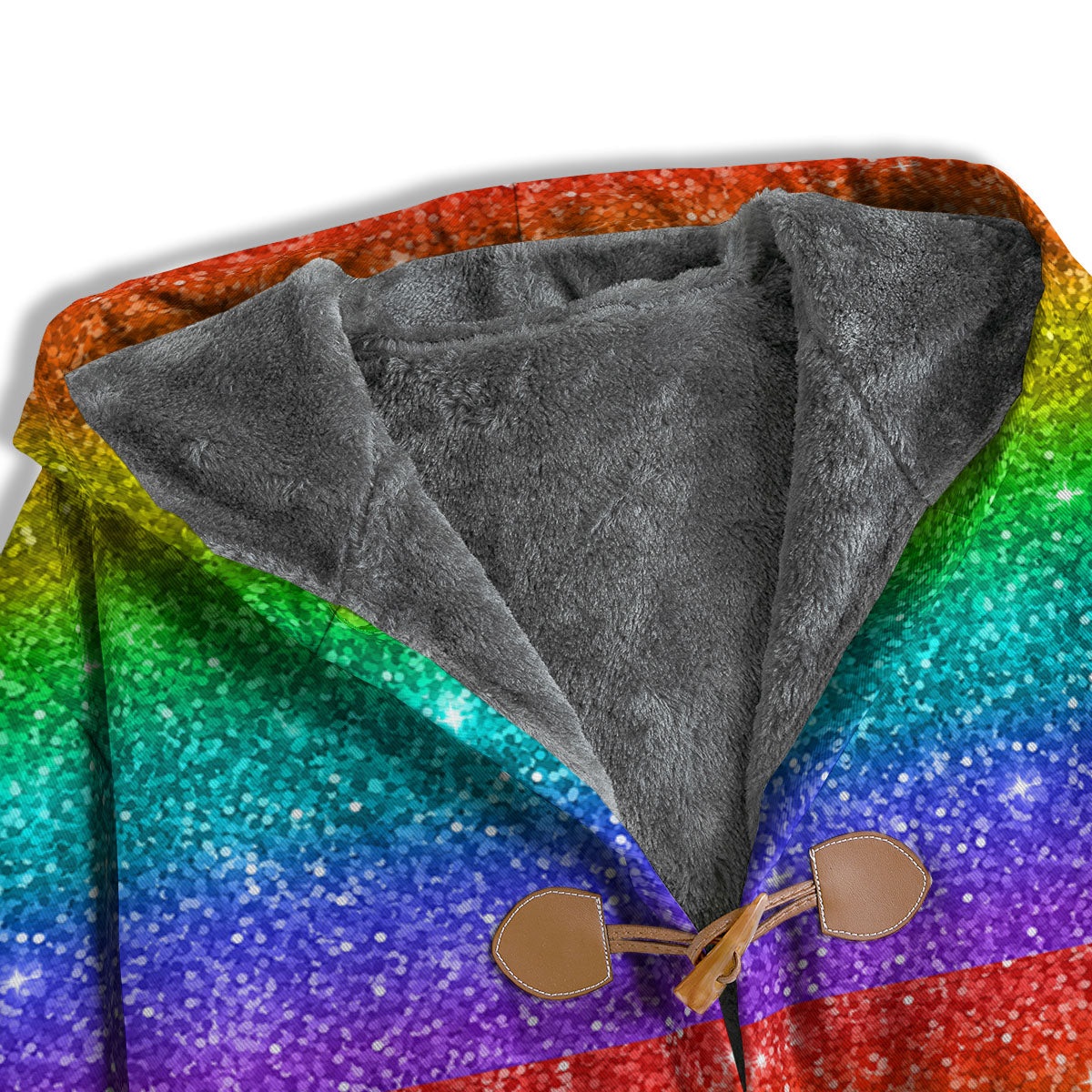 Glitter Rainbow Print Pattern Men's Windbreaker Jacket-grizzshop