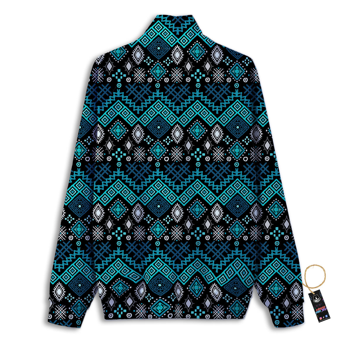 Glitter Rainbow Print Pattern Track Jacket-grizzshop