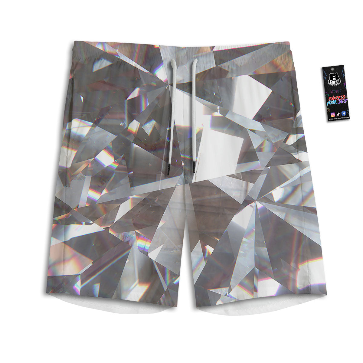 High Mountain Print Men's Athletic Shorts