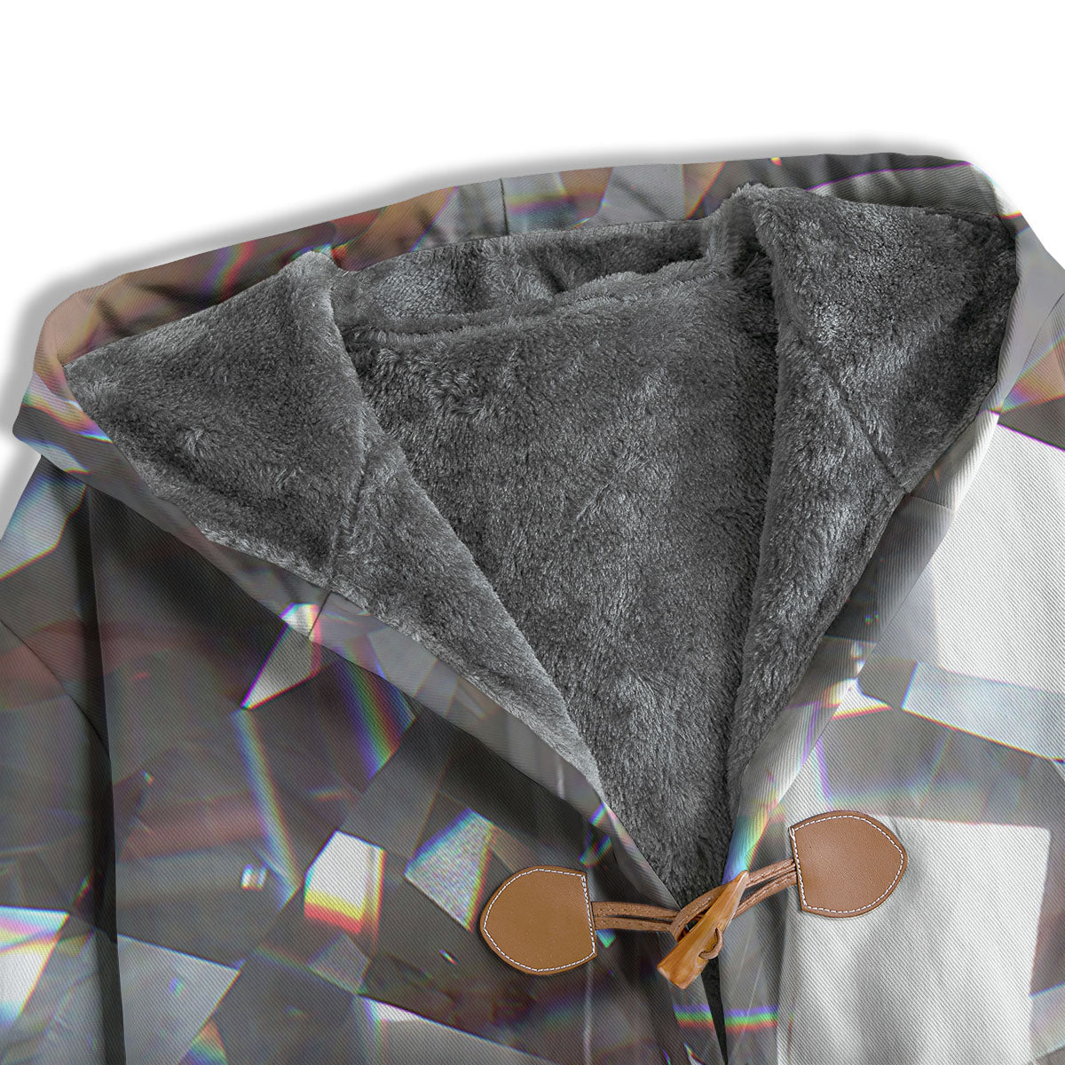 Glitter Texture Diamond Print Men's Windbreaker Jacket-grizzshop
