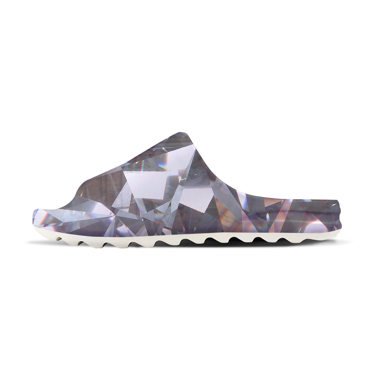 Glitter Texture Diamond Print Sandals-grizzshop