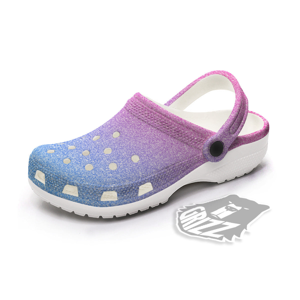 Glitter Texture Pastel Print Pattern Clog-grizzshop