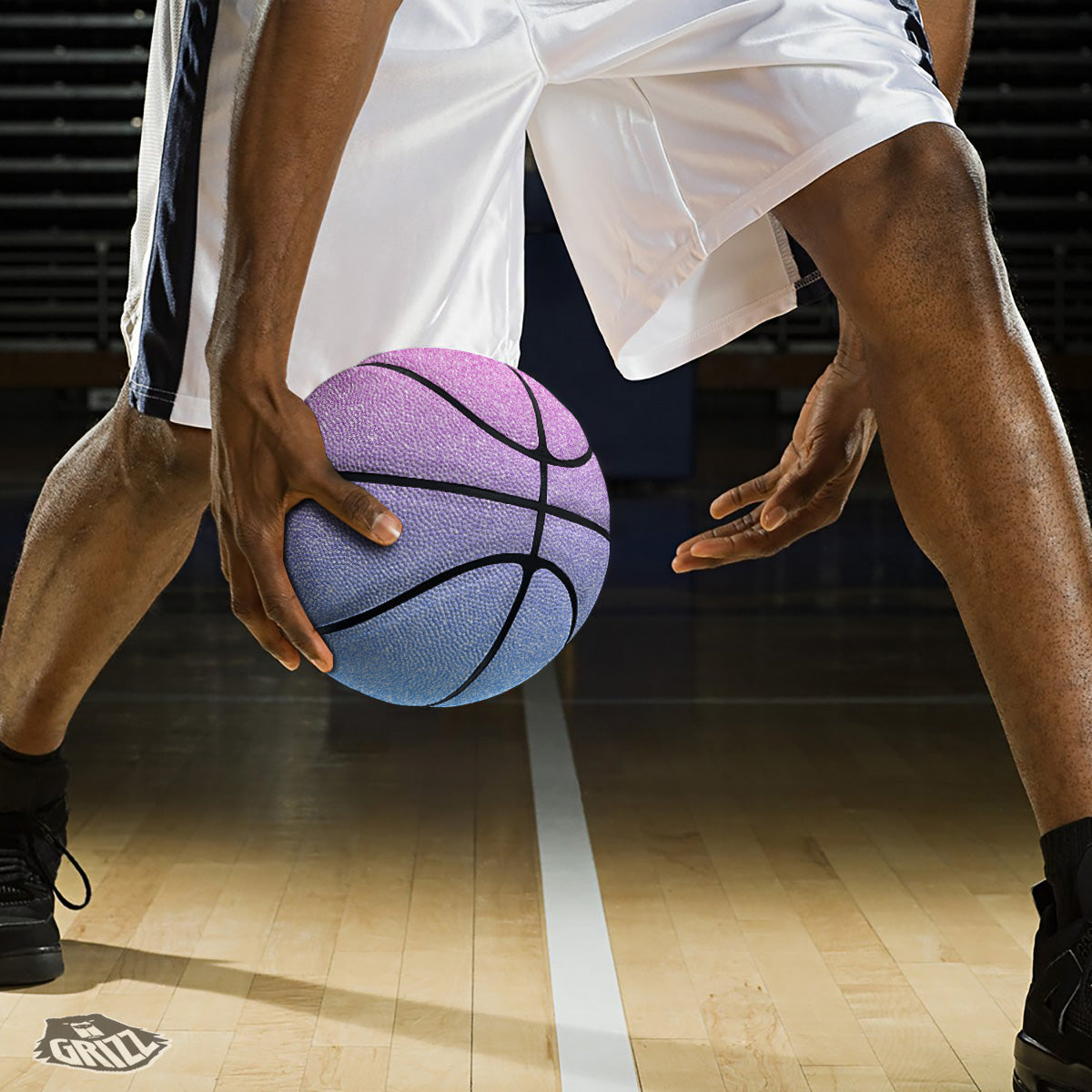 Glitter Artwork Pastel Print Pattern Basketball