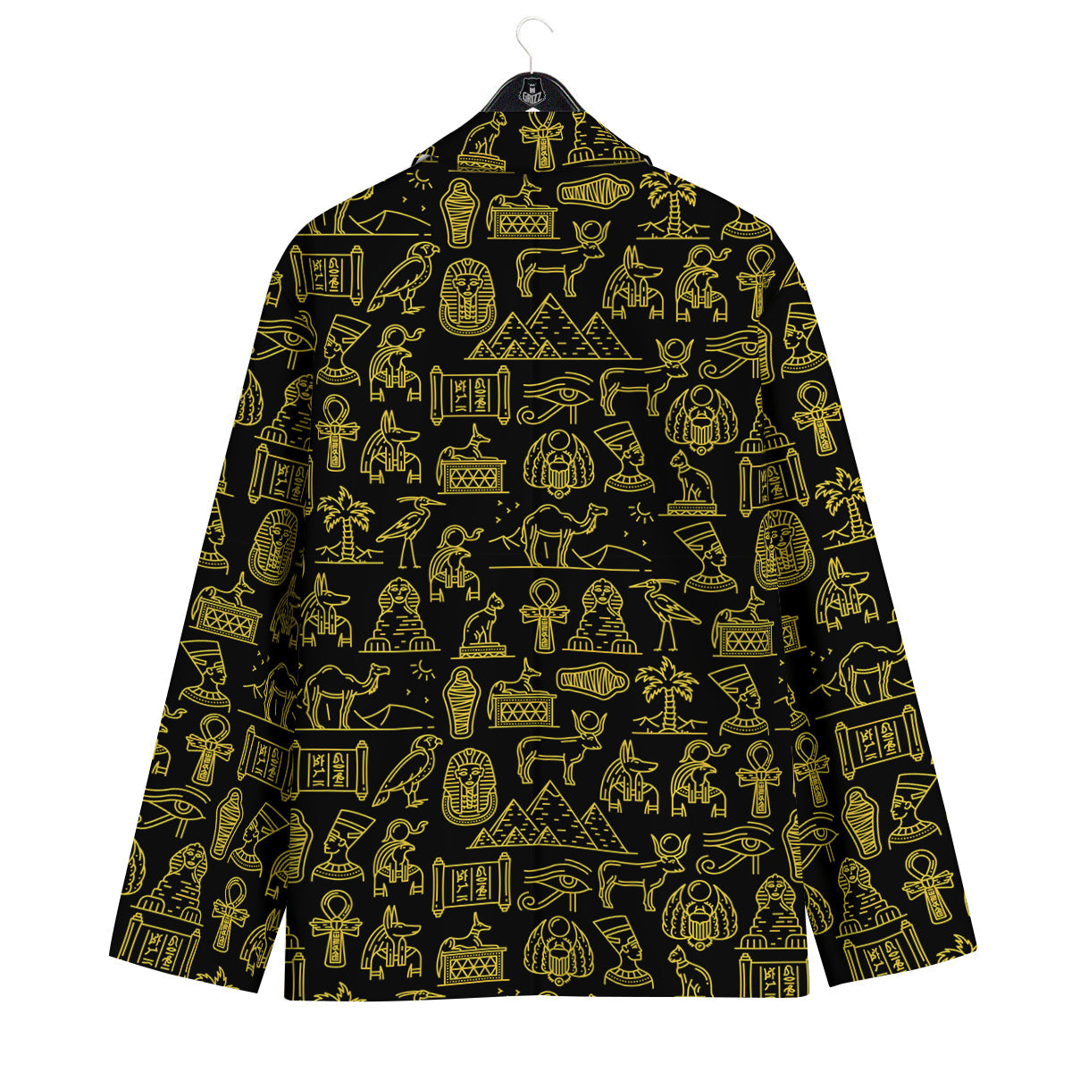 Glod Ancient Egyptian Print Pattern Men's Sport Coat-grizzshop