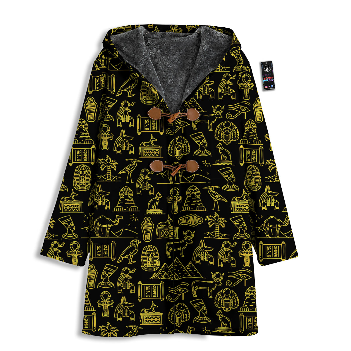 Glod Ancient Egyptian Print Pattern Men's Windbreaker Jacket-grizzshop