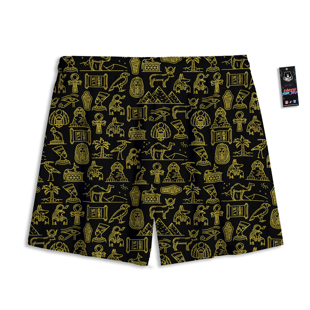 Heartbeat Green Print Pattern Mesh Shorts