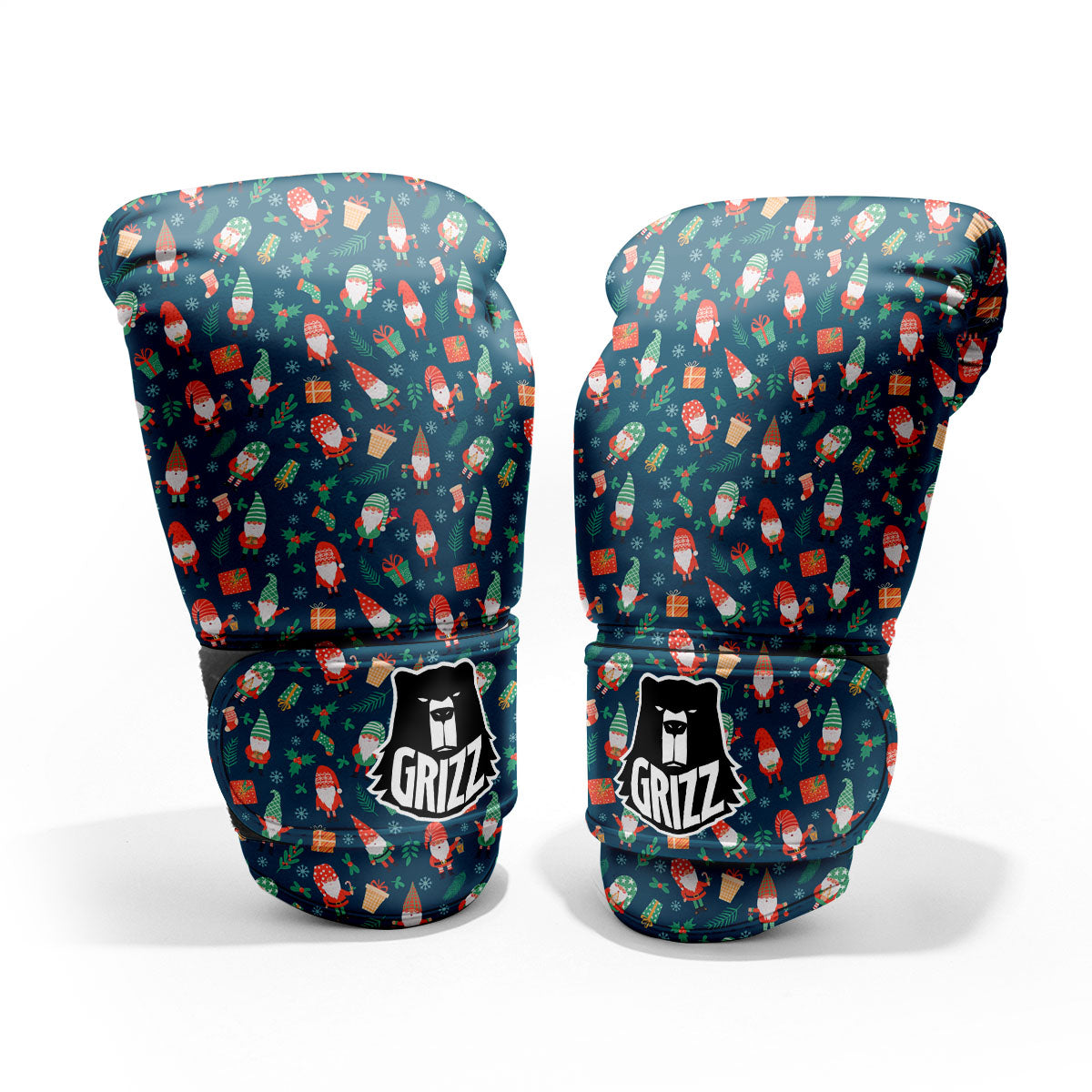 Gnomes Christmas Print Pattern Pro Boxing Glove