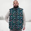 Gnomes Christmas Print Pattern Down Vest