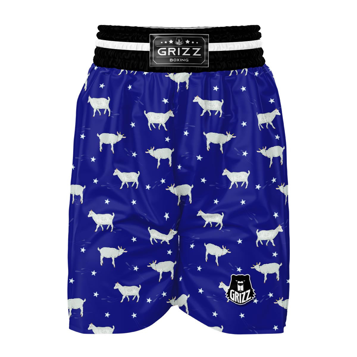 Goat Sheep Pattern Print Boxing Shorts-grizzshop