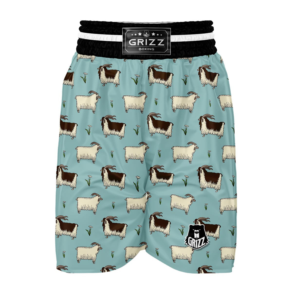 Goat Sheep Print Pattern Boxing Shorts-grizzshop