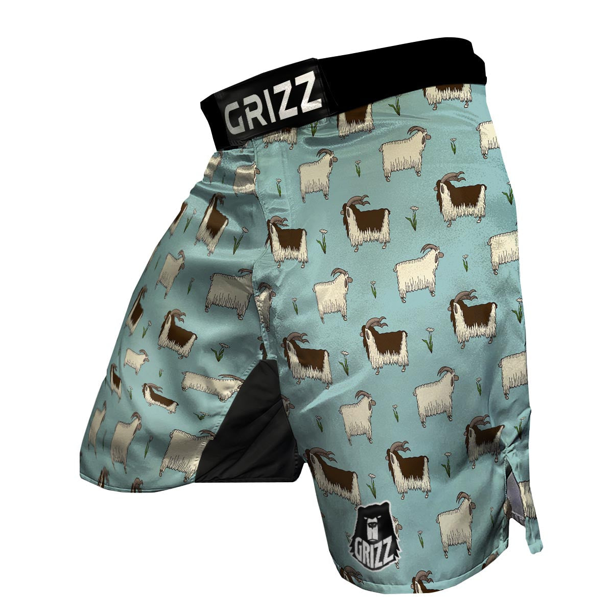 Goat Sheep Print Pattern MMA Shorts-grizzshop
