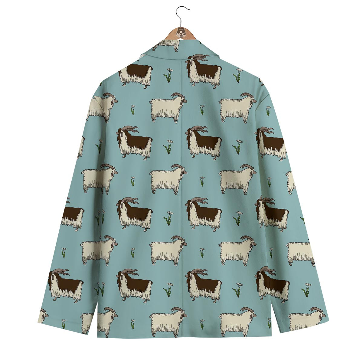 Goat Sheep Print Pattern Men's Blazer-grizzshop