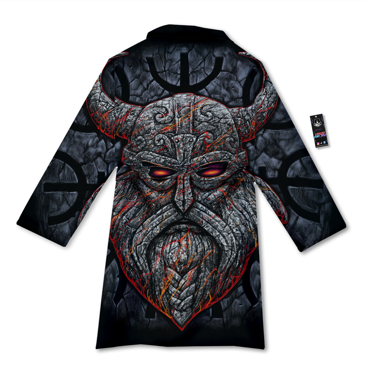 God Odin Ancient Viking Norse Print Bathrobe-grizzshop