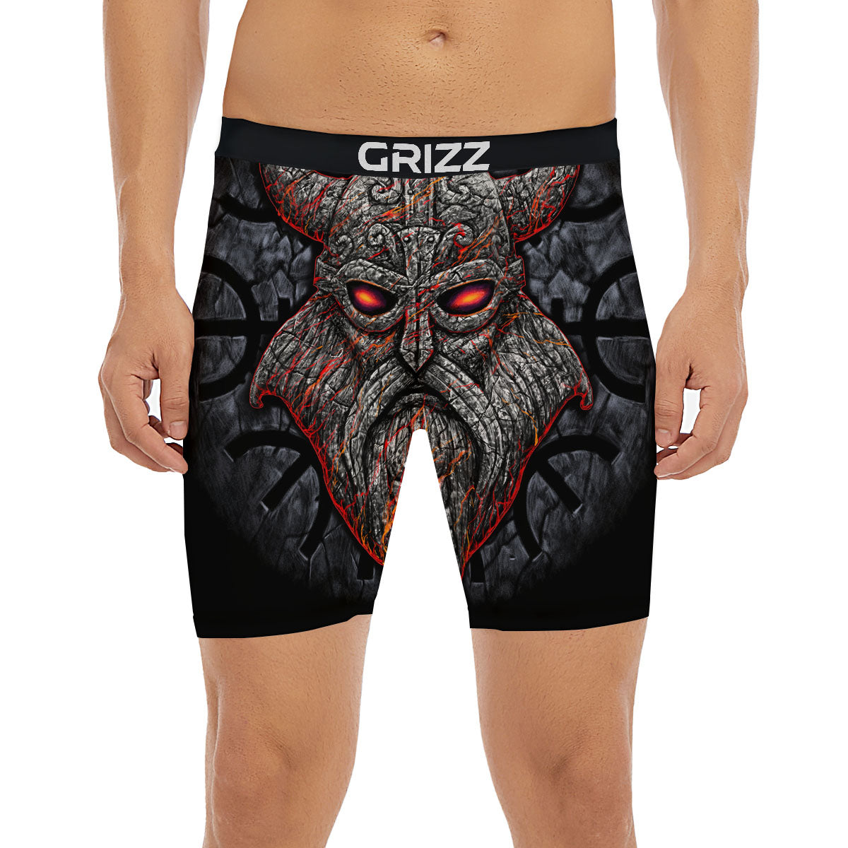 God Odin Ancient Viking Norse Print Boxer Briefs-grizzshop